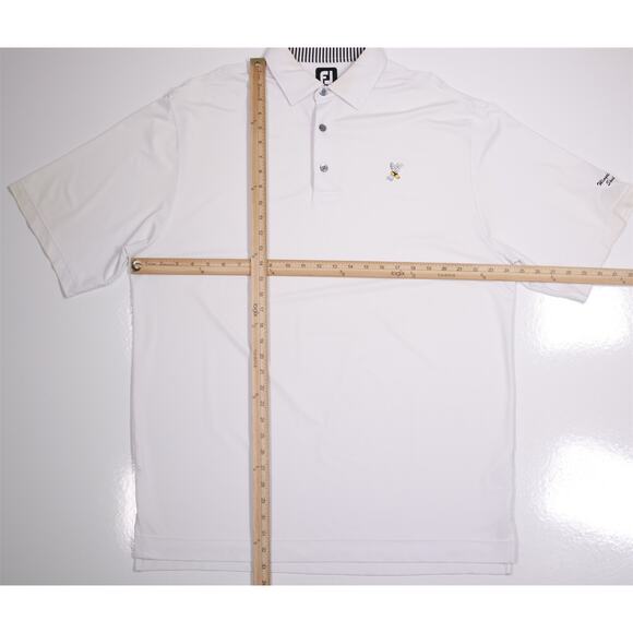 Footjoy x Winged Foot Golf White Performance Golf Polo Shirt Men's Large - Picture 4 of 9